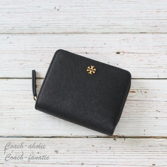 Tory Burch Handbags - NWT Tory Burch Emerson Saffiano Leather Mini Wallet in Black